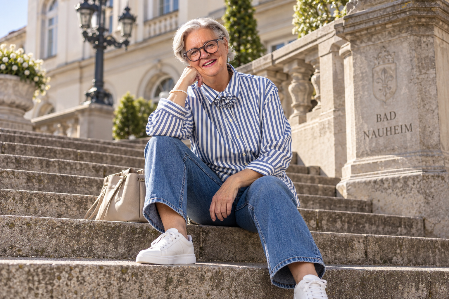 Bad Nauheim Streetstyle - Gestreifte Bluse LARA