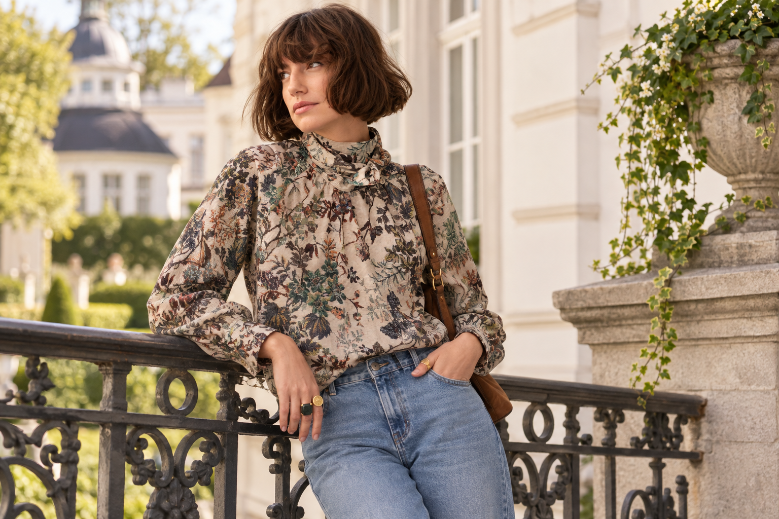 Bad Nauheim Streetstyle - Romantische Bluse mit Floralprint