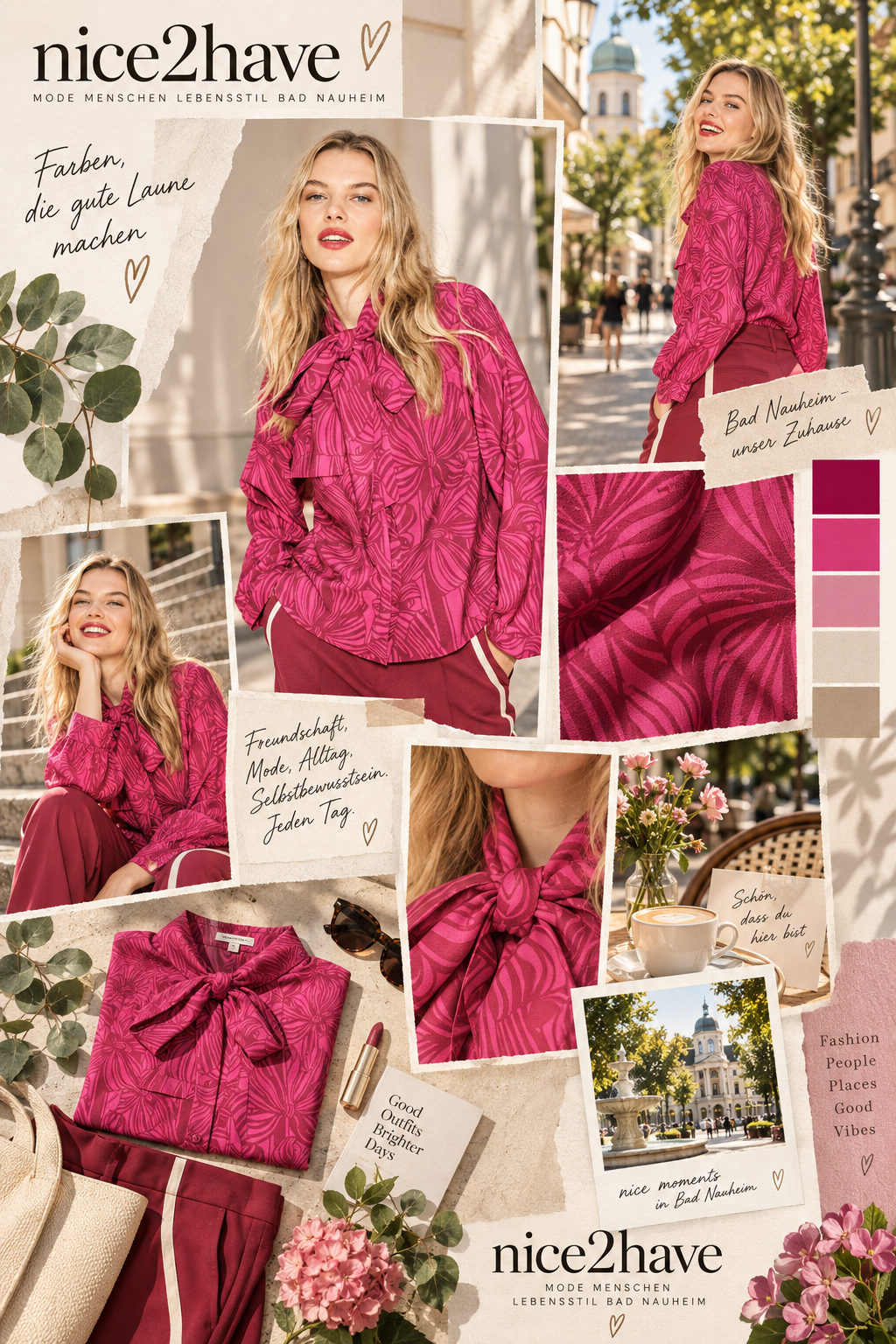 Moodboard - Inspiration für Bluse Sara mit Schluppe