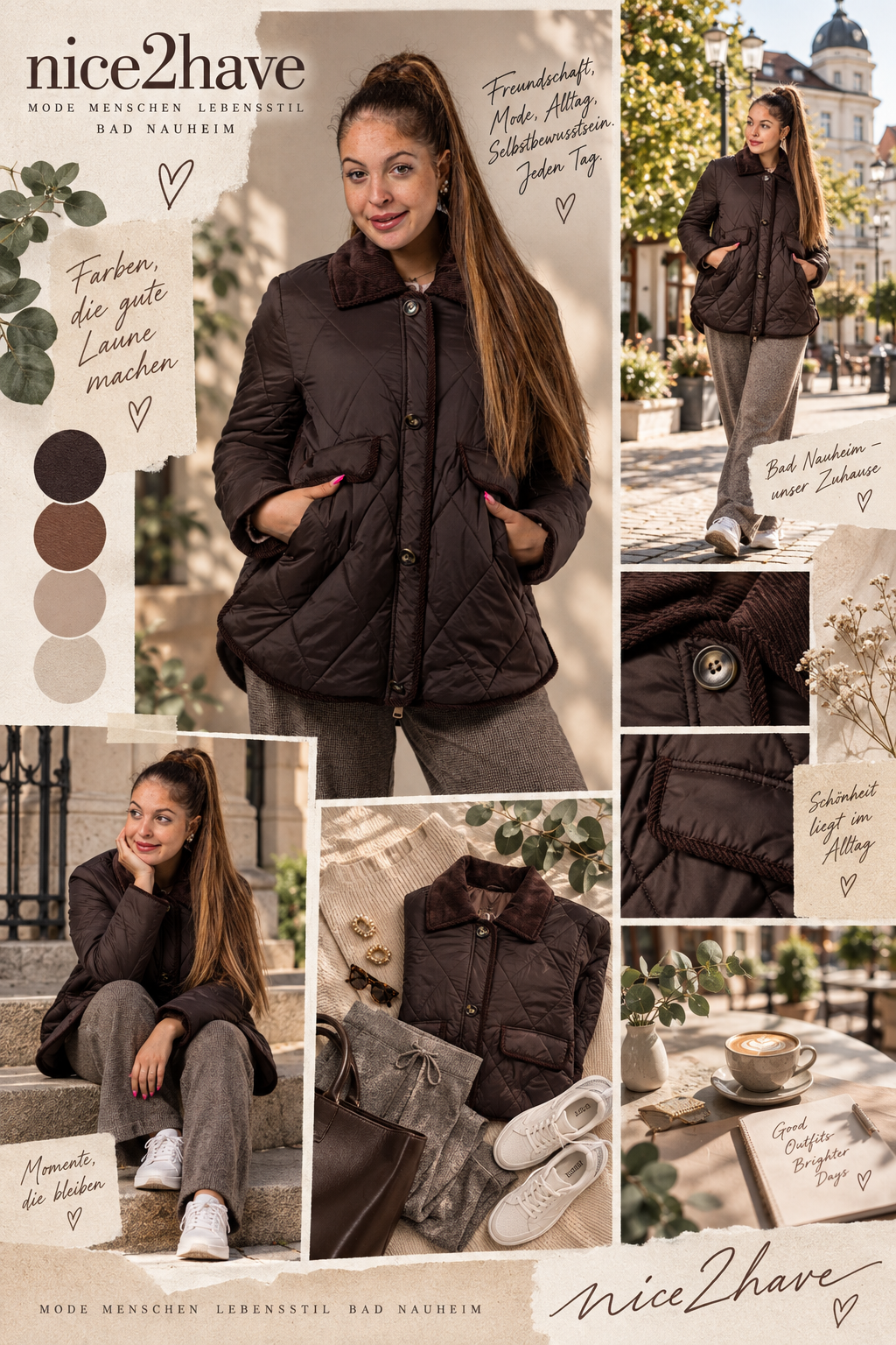 Moodboard - Inspiration für Steppjacke mit Cordkragen