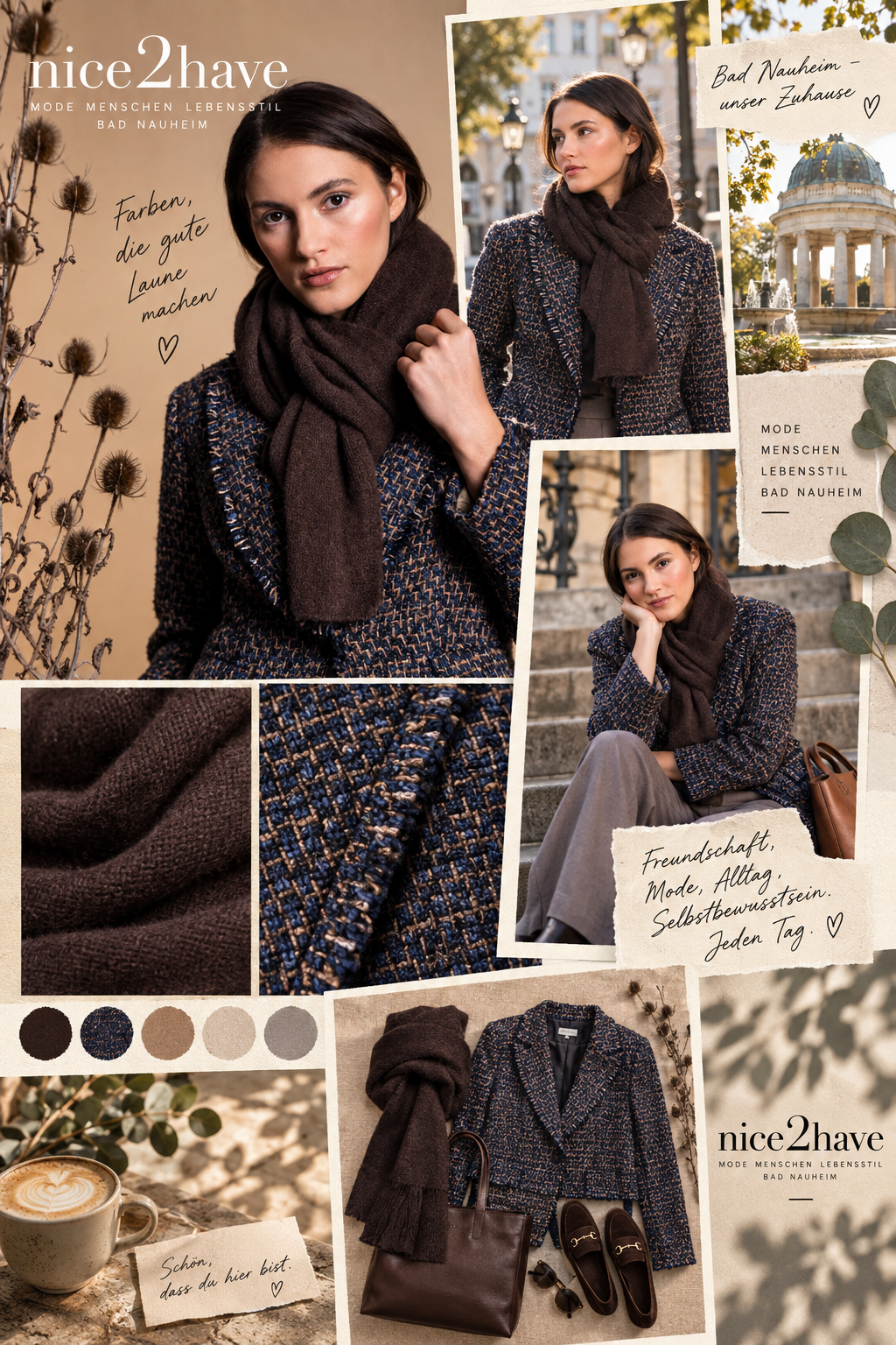 Moodboard - Inspiration für Tweedblazer mit Fransen