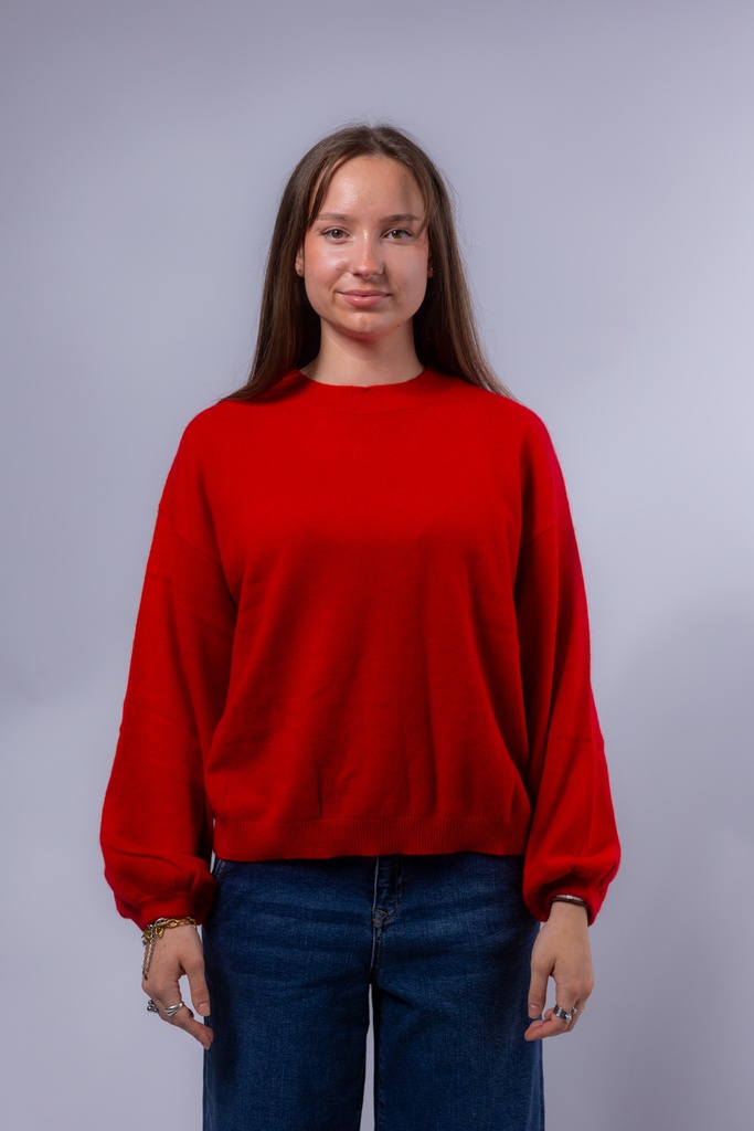[P3518_KN222201_RT-S] Rundhalspullover COLORADO (Rot, S)