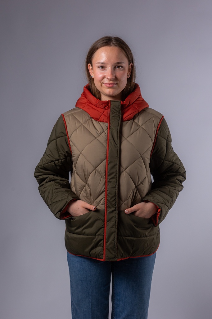 Originalprodukt - Gesteppte hüftlange Kapuzenjacke VERIN
