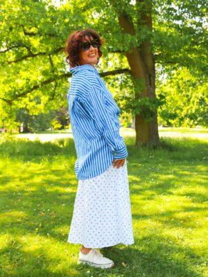 Bluse, gestreift