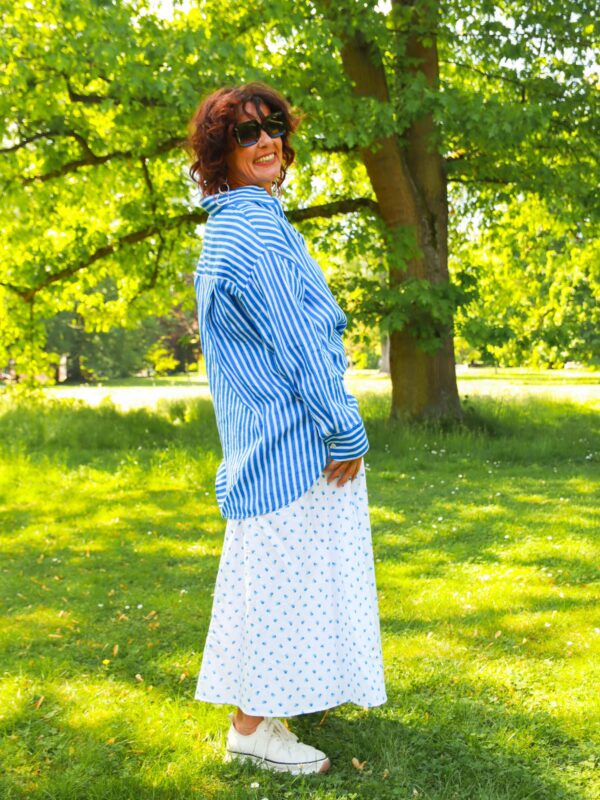 Bluse, gestreift
