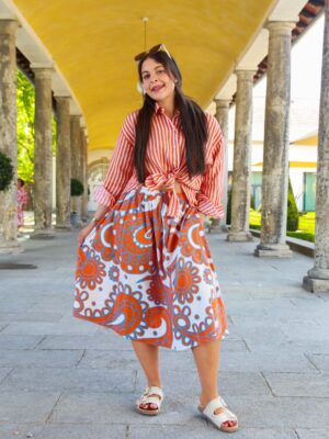 Bluse, gestreift