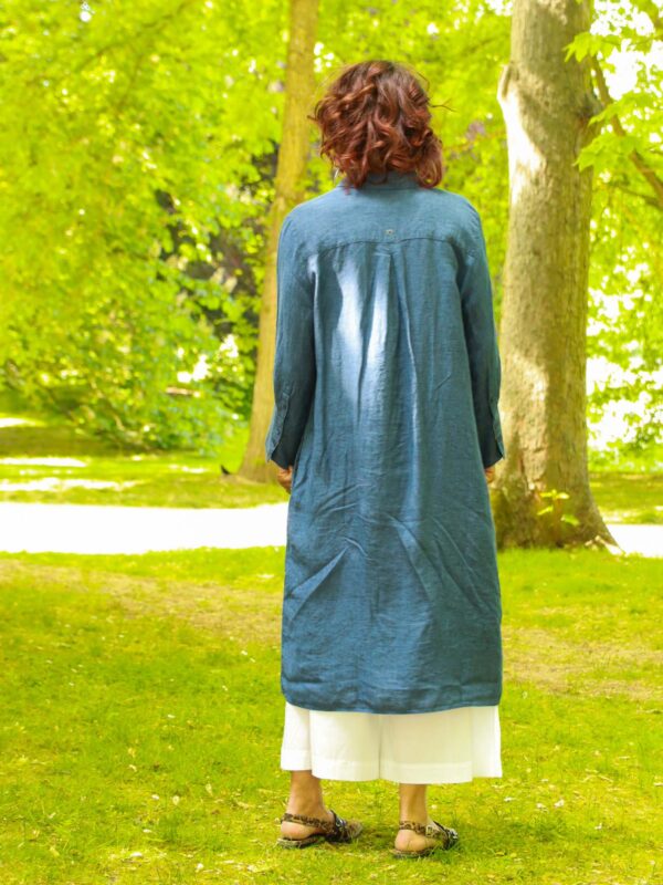 Kleid, blau – Bild 3
